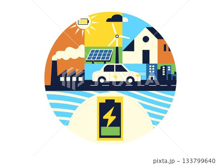 Clean Energy Innovation Vector Illustration Showcasing Modern Sustainable Design Powered By Renewable Sources And Hydroelectricity Technology Clean Energy Innovation Vector Illustration Showcasing Modern Sustainable Design Powered By Renewable Sources And Hydroelectricity Technology 133799640
