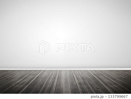 Empty room is being shown in flat design with light gray wall meeting polished wooden floor Empty room is being shown in flat design with light gray wall meeting polished wooden floor 133799667