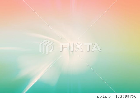 Luminous white swirl is radiating soft streaks in flat design gradient blending peach and aqua Luminous white swirl is radiating soft streaks in flat design gradient blending peach and aqua 133799756