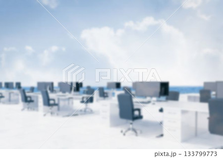 Office on landscape against sky 133799773