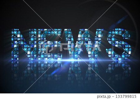 News made of digital screens in blue News made of digital screens in blue 133799815