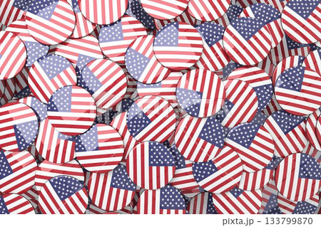 Badges with american flag Badges with american flag 133799870