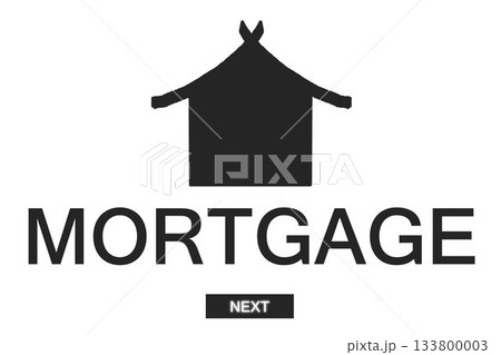 Composite image of mortgage text with symbol 133800003