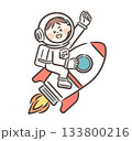 宇宙飛行士に憧れる少年 133800216