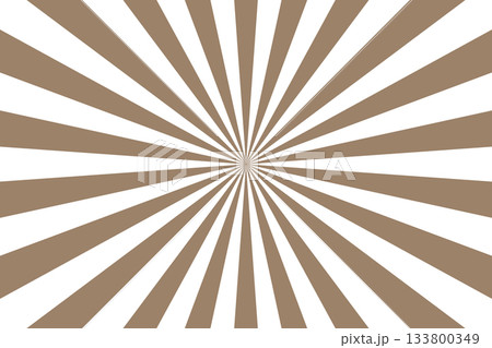 茶色の放射状ストライプ背景　 133800349