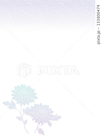 喪中ハガキ〈キク・ステンシル〉　A-7 133800474