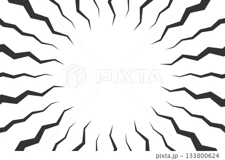 ぎざぎざ 放射状ストライプ背景 白黒 ぎざぎざ 放射状ストライプ背景 白黒 133800624