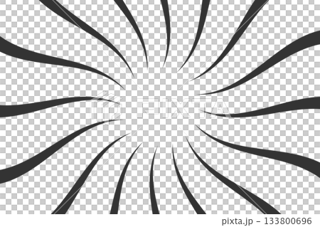 Wavy radial stripe background - black 133800696