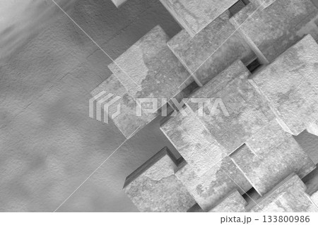 cluster of concrete textured blocks is floating over flat design grey backdrop with subtle shadows cluster of concrete textured blocks is floating over flat design grey backdrop with subtle shadows 133800986