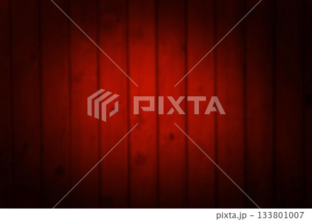 Flat design red-painted wooden wall is presenting wood grain texture and brightness gradient 133801007