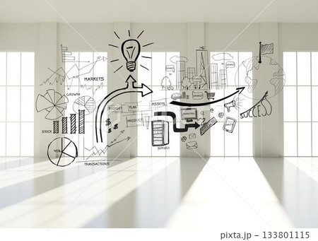 Graphics in room with windows Graphics in room with windows 133801115