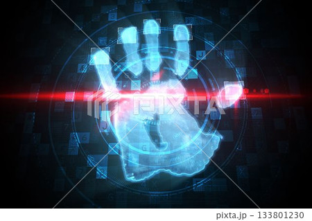Digital security hand scan 133801230