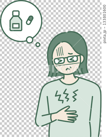 圖：一位40多歲的女性，胃痛 133801600