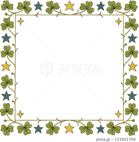 中世ヨーロッパのディテールな感じのフレームイラスト 133801709