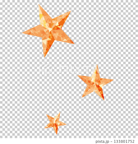 許多淡橙色的寶石狀星星 133801752