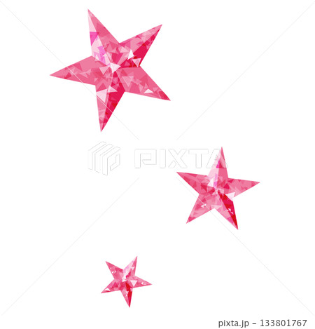 ピンク色の宝石のようなたくさんの星 133801767