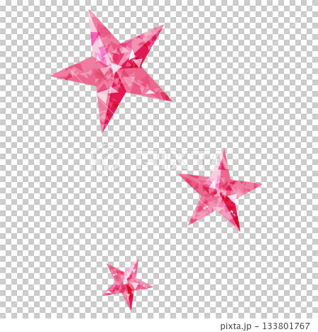 ピンク色の宝石のようなたくさんの星 133801767