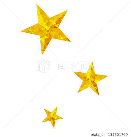 黄色の宝石のようなたくさんの星 133801769