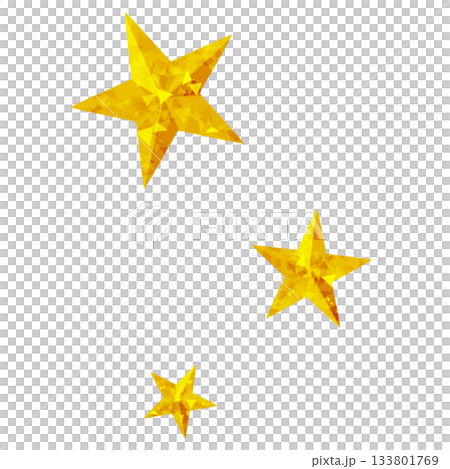 黄色の宝石のようなたくさんの星 133801769