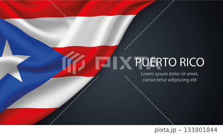 Puerto Rico national flag with smooth fabric texture background Puerto Rico national flag with smooth fabric texture background 133801844