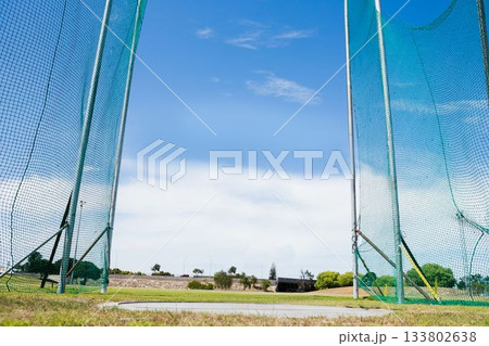 Athletic field on a sunny day Athletic field on a sunny day 133802638