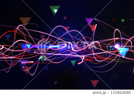 Digitally generated bright disco background 133802680