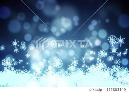 Snowflake on blue background 133803149