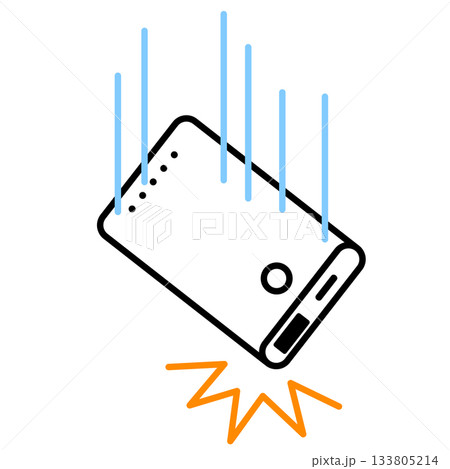 モバイルバッテリーを落とした!発火の危険 携帯充電器 モバイルバッテリーを落とした!発火の危険 携帯充電器 133805214