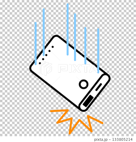 モバイルバッテリーを落とした!発火の危険 携帯充電器 モバイルバッテリーを落とした!発火の危険 携帯充電器 133805214