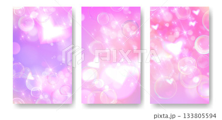 Y2K pink background with cute anime sparkles 133805594
