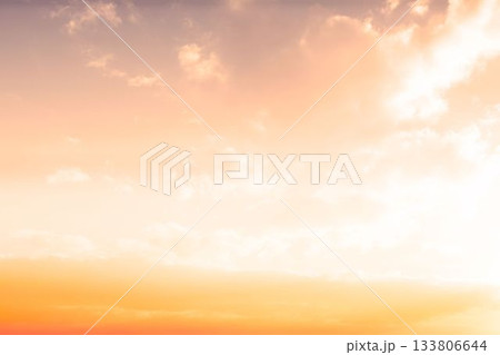 View of sunset with orange sky 133806644
