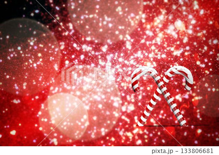 Christmas candy canes on red Christmas candy canes on red 133806681
