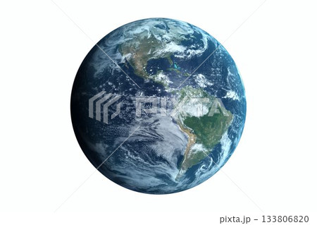 Earth on white background Earth on white background 133806820