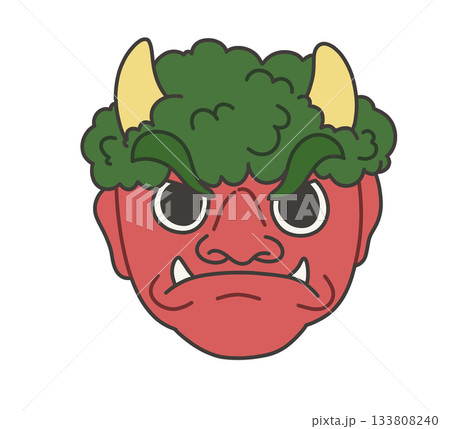 赤鬼の顔のイラスト 133808240