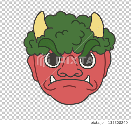 赤鬼の顔のイラスト 133808240