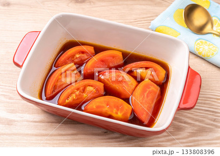トマトの麺つゆ漬け 133808396