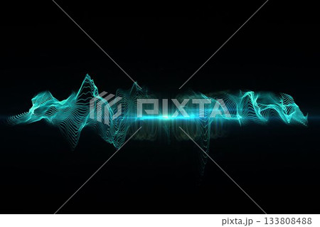 Abstract blue glowing black background 133808488