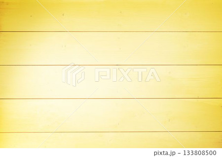 Horizontal pale yellow wooden planks are being shown in flat design, with visible grain and seams 133808500