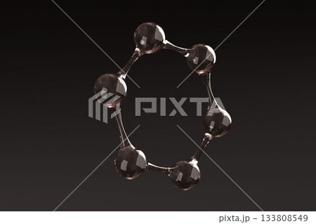 Close-up of black molecule model Close-up of black molecule model 133808549