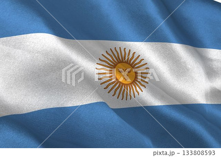 Digitally generated argentinian national flag 133808593