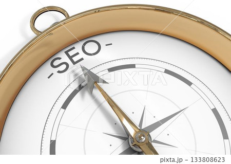 A Compass pointing to SEO A Compass pointing to SEO 133808623