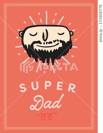 Close up of super dad greeting card 133808776