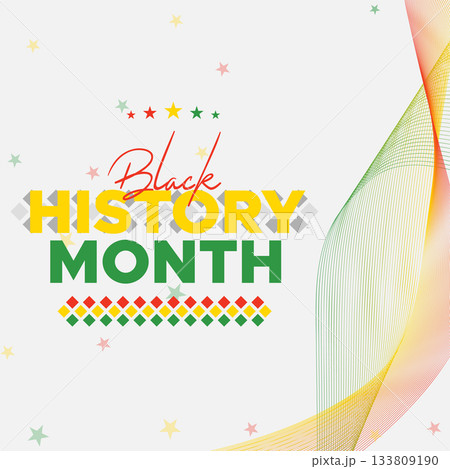 Black History Month celebrated. February national black history month African American vector illustration Template for background, banner, card, poster with text inscription 133809190