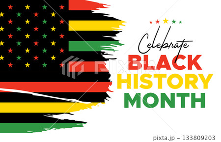 Black History Month celebrated. February national black history month African American vector illustration Template for background, banner, card, poster with text inscription Black History Month celebrated. February national black history month African American vector illustration Template for background, banner, card, poster with text inscription 133809203