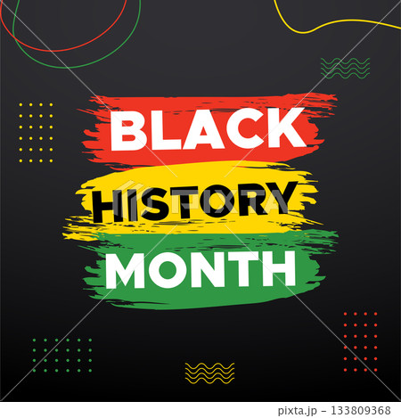 Black History Month celebrated. February national black history month African American vector illustration Template for background, banner, card, poster with text inscription 133809368