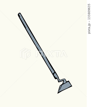 Vector drawing. Garden hoe signのイラスト素材 [133809635] - PIXTA