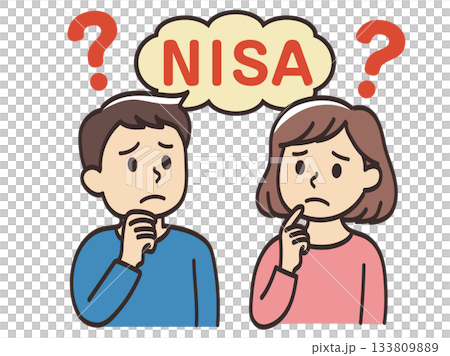 插圖描繪了一對想要創辦NISA但又不了解NISA的年輕男女。 插圖描繪了一對想要創辦NISA但又不了解NISA的年輕男女。 133809889