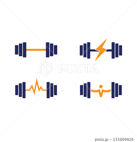 Barbell logo icon Barbell logo icon 133809926
