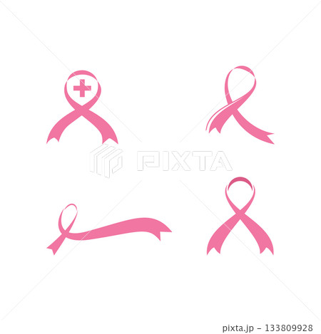 breast cancer awareness ribbon icon 133809928