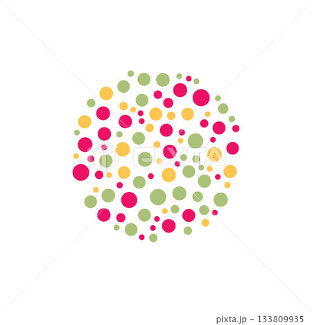 Abstract geometric composition circle 133809935